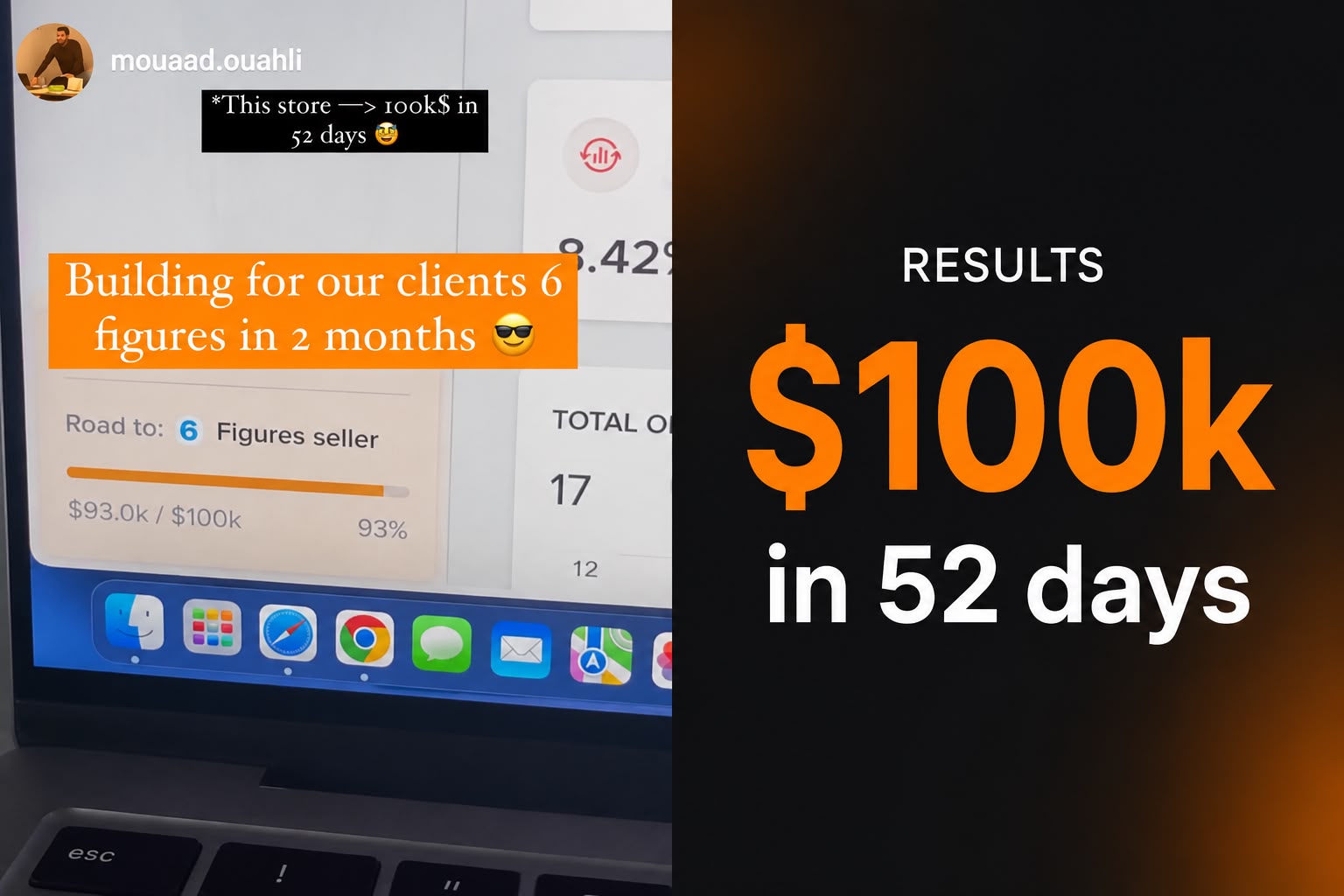 eCommerce brand scaled to six-figure revenue in 52 days
